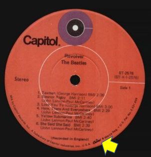 Beatles Capitol Record Labels